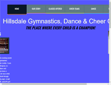 Tablet Screenshot of hillsdalegymnasticscenter.com